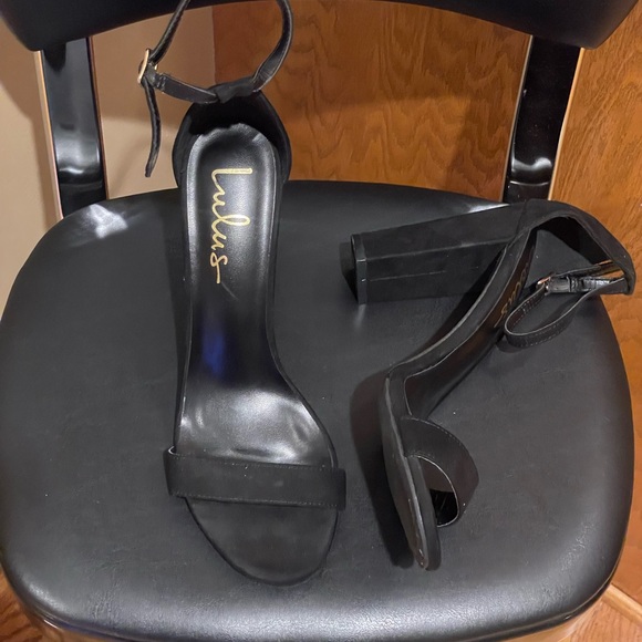 Lulus Black Sandals Size 8 - Picture 4 of 7